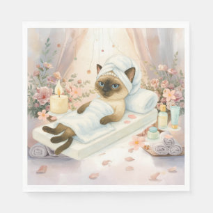 Spa Party for Cat Lovers Napkin