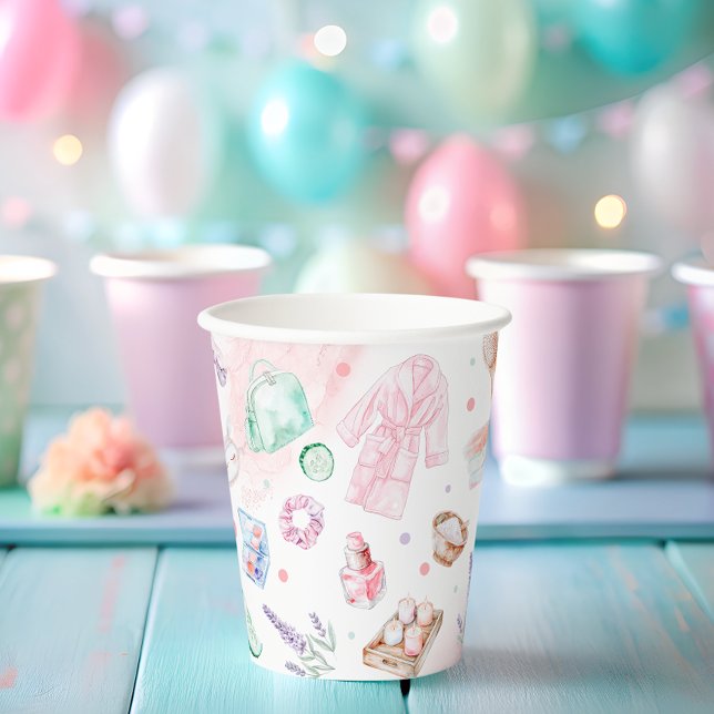 Spa Party Girl Birthday Paper Cups (Creator Uploaded)