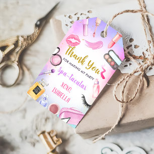 Spa Party Girl Glamour Makeup Birthday Gift Tags