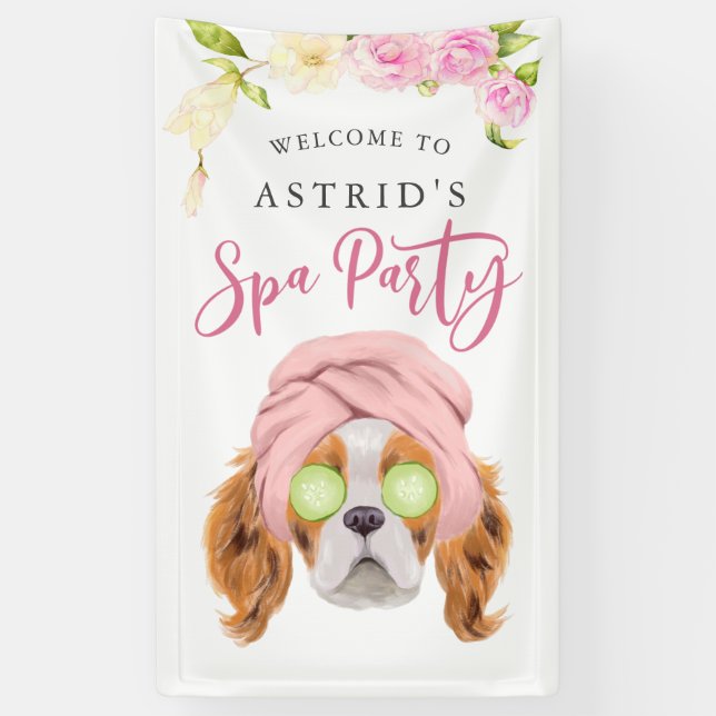 Spa Party Girls Birthday Party Welcome Banner (Vertical)