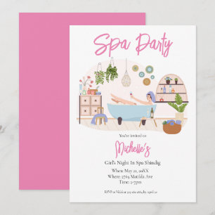 Spa Party Glam Adult Birthday Invitation