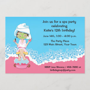 Spa Party Invitation