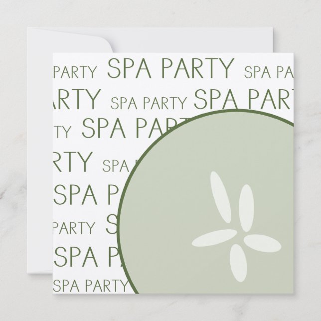 Spa Party Invitation (Front)
