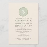 Spa Party Invitation - Cucumber