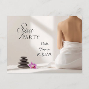 Spa Party Minimal Wellness Design Postcard