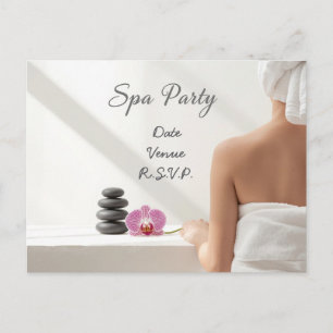 Spa Party Minimal Wellness Design Postcard