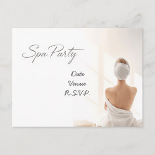 Spa Party Minimal Wellness Design Postcard