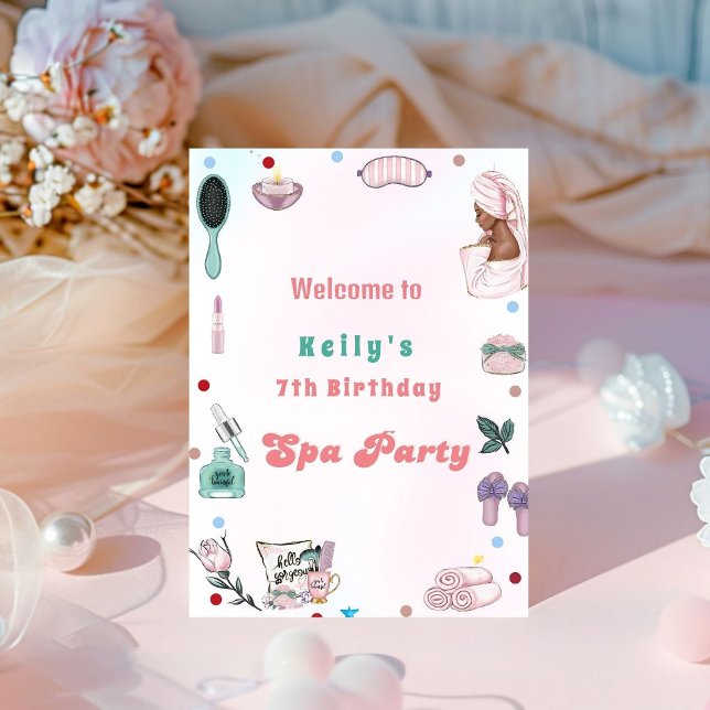 Spa Party Pamper  Day Birthday  Welcome Sign (Creator Uploaded)
