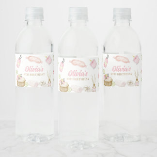 Spa Party, Pamper Party, Glam Makeup Party Water Bottle Label