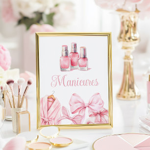 Spa Party Pink Birthday Hair Sign