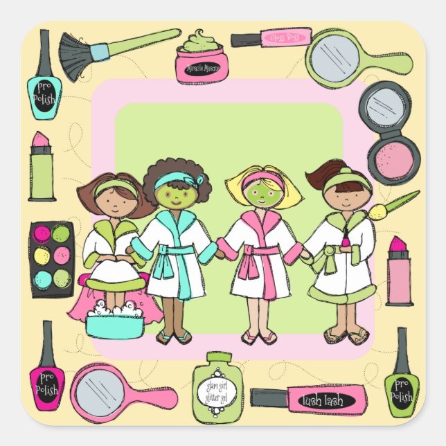 Spa Party Stickers (Front)
