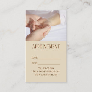 SPA Reflexology Massage acupressure Appointment Card