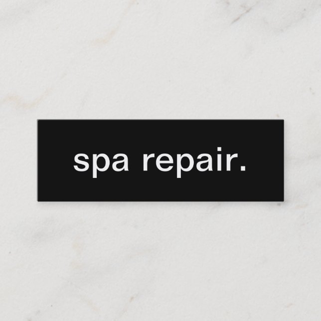 Spa Repair Business Card (Front)