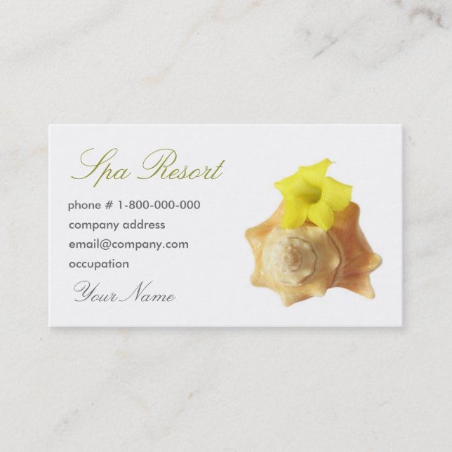 Spa Resort Business Card (Front)