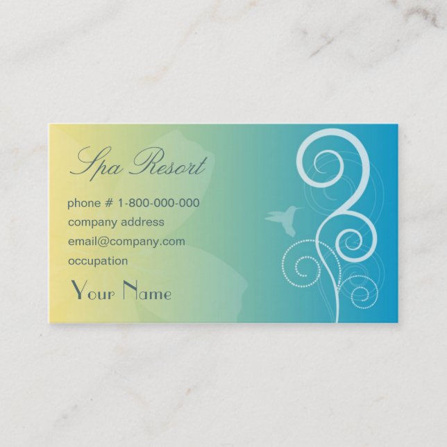 Spa Resort Business Card (Front)
