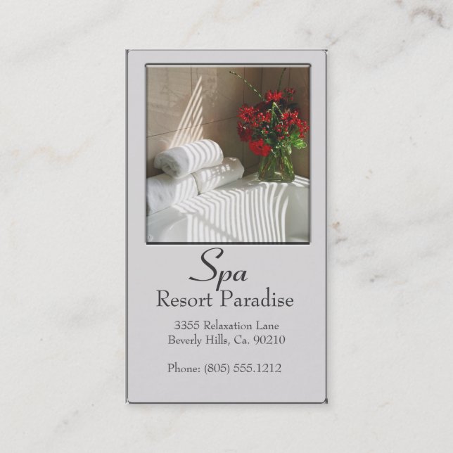 Spa Resort Paradise Massage Appointment Card (Front)