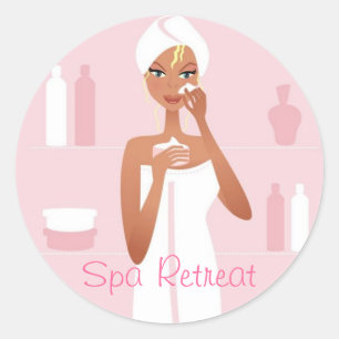 Spa Retreat Classic Round Sticker
