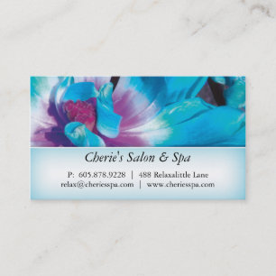 Spa - Salon Blue Flower 1 Business Card