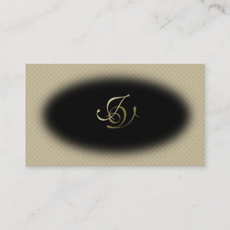 Spa & Salon Business Card Monogram Black & Gold