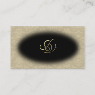 Spa & Salon Business Card nogram Black & Gold