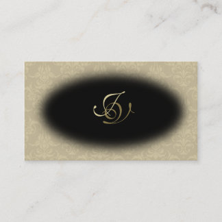Spa & Salon Business Card nogram Black & Gold