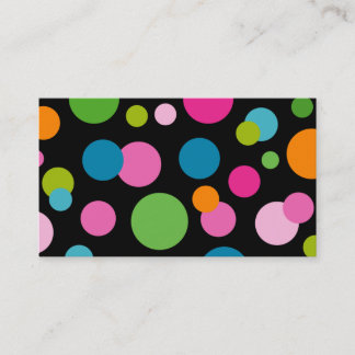 Spa - Salon Colour Circles Business Card black