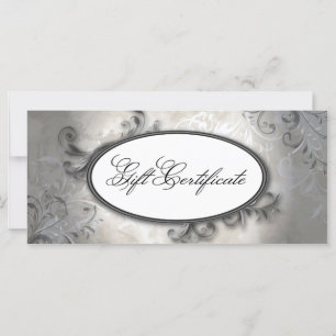 Spa & Salon Elegant Vintage Swirl Gift Certificate