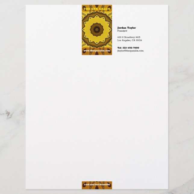 Spa Salon Letterhead (Front)