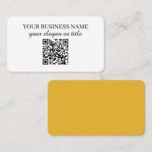 Spa salon life coach therapist yoga yellow QR code Business Card