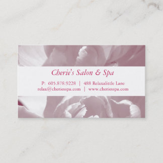 Spa - Salon Pink Flower Business Card