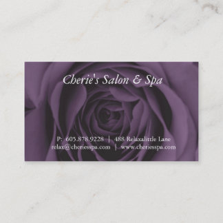 Spa - Salon Purple Rose 1 Business Card