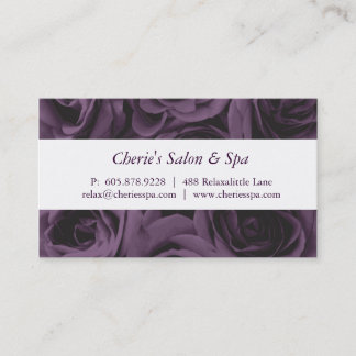 Spa - Salon Purple Roses Business Card