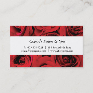 Spa - Salon Red Roses Business Card
