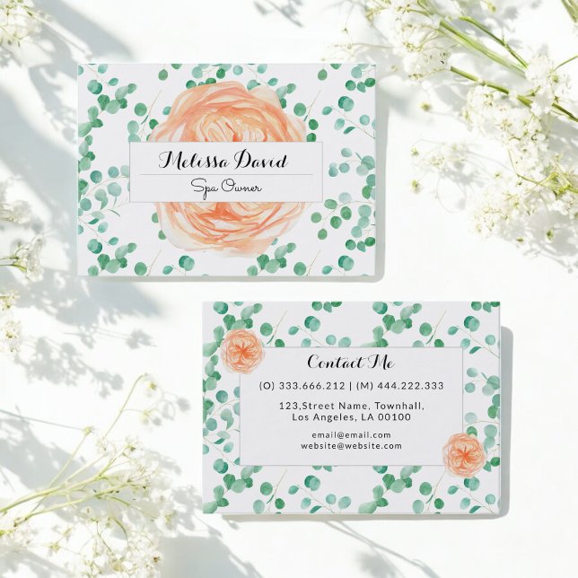 Spa Salon Wedding Planner Floral  Business Card (Creator Uploaded)