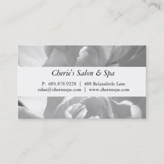 Spa - Salon White Flower Business Card