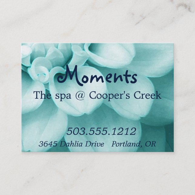 Spa Sample Business Card (Front)