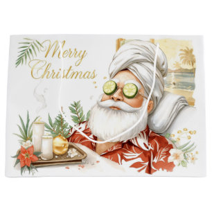 Spa Santa in LA – Merry Christmas  Large Gift Bag