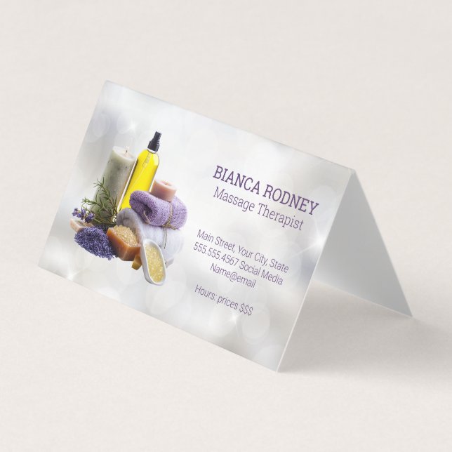 Spa Scent | Bath Salts | Oil Business Card (Front)