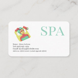 spa  services editable   business card