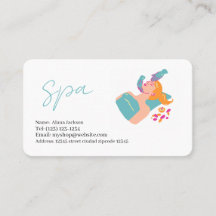 spa  services editable   business card