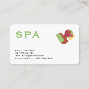 spa  services editable   business card