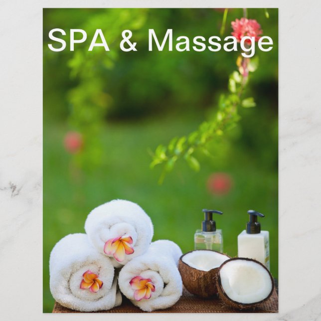 SPA settings Flyer (Front)