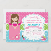 Spa Sleepover Birthday Party Invitation