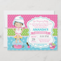 Spa Sleepover Slumber Birthday Party Invitation