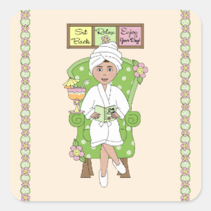 Spa Square Sticker