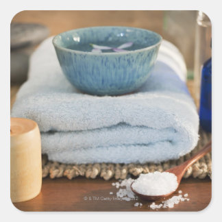 Spa still life square sticker