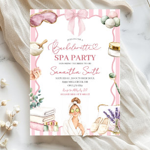 Spa Theme Bachelorette Spa Party Invitation