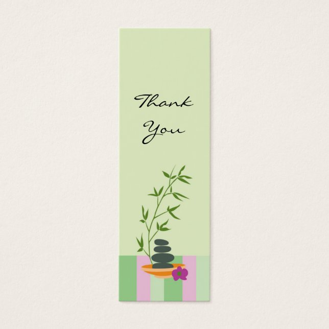 Spa Theme Gift or Favour Tag (Front)