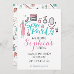 Spa Themed Party Invitation