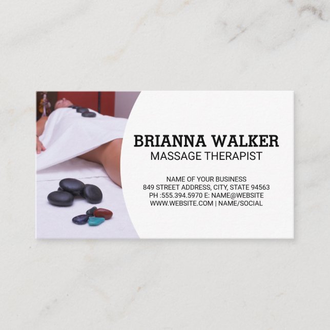Spa Treatment | Massage Therapist Business Card (Front)